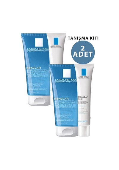 La Roche Posay Effaclar Temizleme Jeli 2 x 50 ML + Effaclar Duo Bakım Kremi 2 x 15 ML