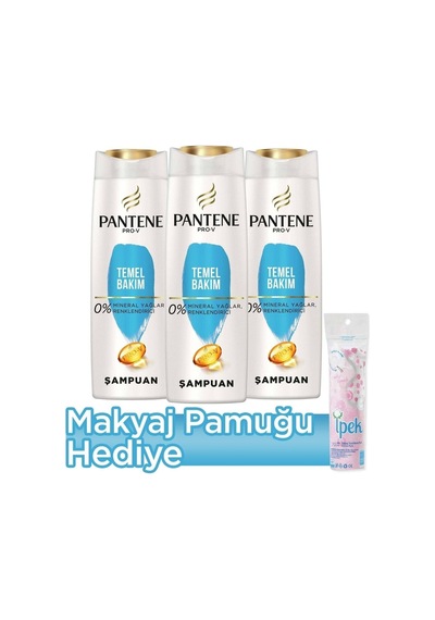 Klasik Bakım Şampuan 400 Ml X3 + Makyaj Pamuğu Tüm Saç Tipleri