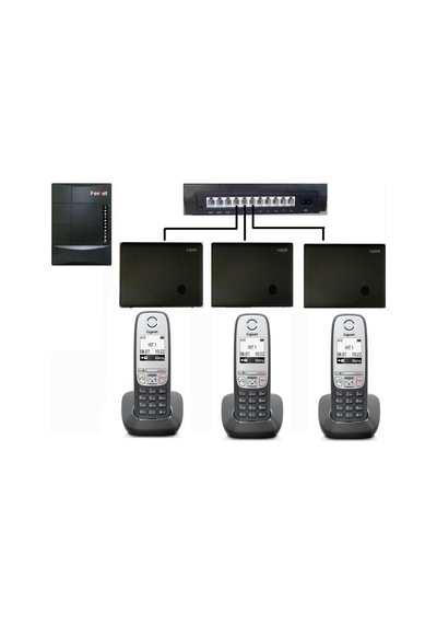 Fortel Z308 3 Harici 3 Dahili Bazlı Gigaset A 415 Kablosuz Telefon Santrali