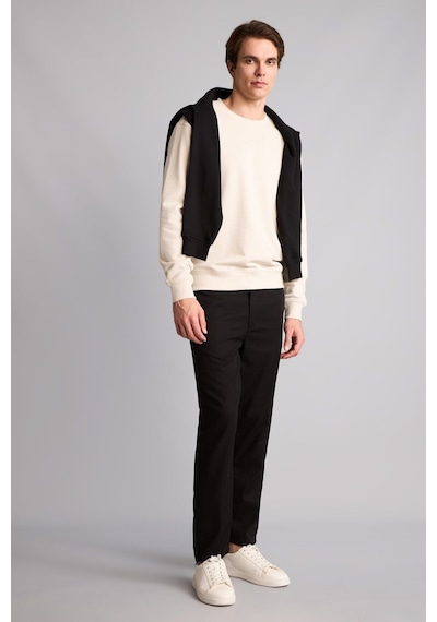 Defacto Pamuklu Regular Fit Basic Sweatshirt E8339ax26auer37 Ekru-er37