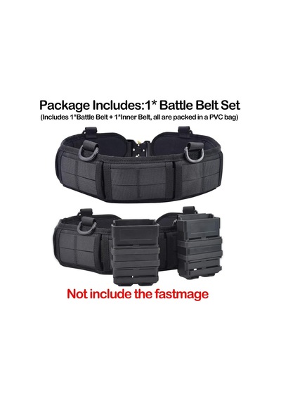 Ction Union Taktik Kemeri / Modüler Molle İki Parçalı Kemer Seti Çok Renkli