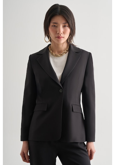 Mizalle Siyah Tek Düğme Klasik Blazer Ceket Siyah