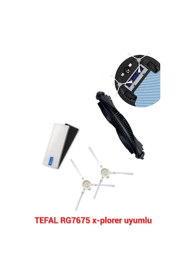 Tefal Uyumlul Uyumlu Rg7675 X-plorer Serie 75 Mop Akıllı Robot Süpürge Yedek Parça