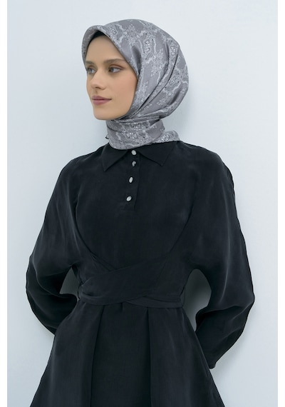 Armine Saf İpek Sura Eşarp-2026 İlkbahar-yaz- 952200d Gri-beyaz