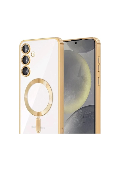 Samsung Galaxy Uyumlu A26 Kross Magneticsafe Kapak - Gold İtdark49125