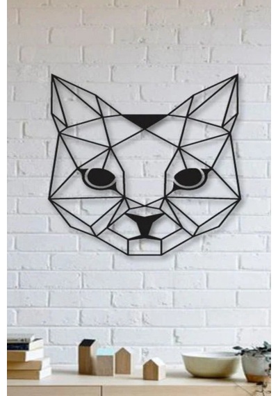 Kedi Tablosu Duvar Figürü 25 Cm