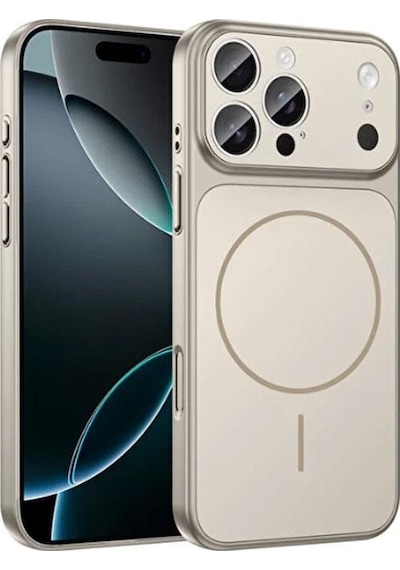 Mi7a Apple Uyumlu iPhone 15 Ag Glass Koruyucu Kılıf 17 Pro Max Görünümlü Gri