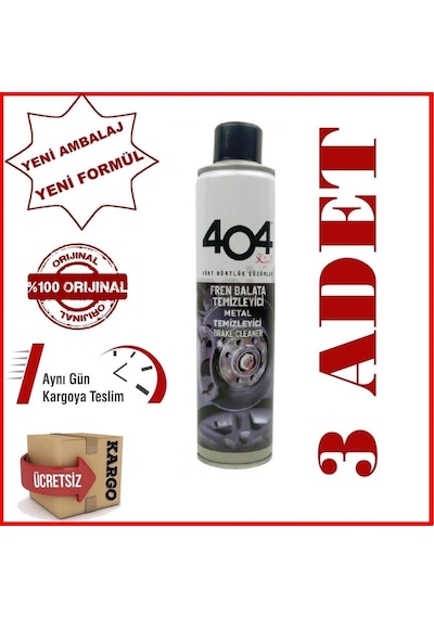 404 Fren Balata Temizleyici Spreyi 500Ml 3Adet +