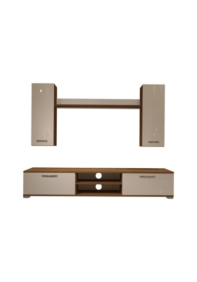 Decoraktiv Eko 7 Mdf Dvd Tv Ünitesi Tv Sehpası - Ceviz Beyaz Ahşap - Beyaz