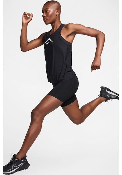 Nike Dri Fit Trail Graphic Running Kadın Koşu Antrenman Atlet Siyah Siyah