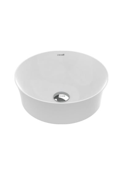 Oval Deliksiz Lavabo 40 Cm Beyaz Seramik Tasarım 508 Yeşil