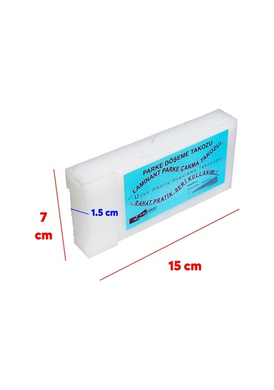 Parke Zemin Döşeme Takozu Beyaz 15 Cm 7 Cm Polyamid Laminant Parke Çakma Takozu