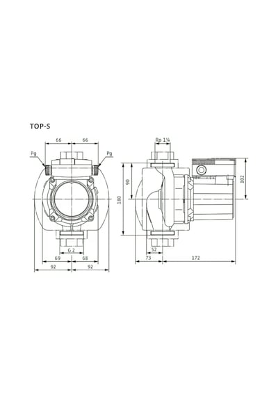 Wilo Top-z 30/10 M Rg Bronz Gövdeli Resirkülasyon Pompası - 1¼''