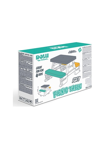Dolu Piknik Masası Yeşil 2618 Açık Ceviz