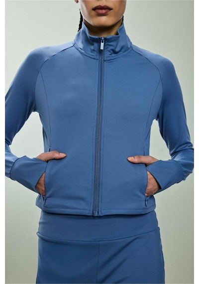 Defacto Slim Fit Dar Kesim Dik Yaka İçi Yumuşak Tüylü Hırka F2008ax26spın34 İndigo-ın34
