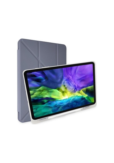 İpad 9.7 2018 Uyumlu Kılıf Kalem Bölmeli Uyku Modlu Smart Case - Lila Kapaklı Kılıf