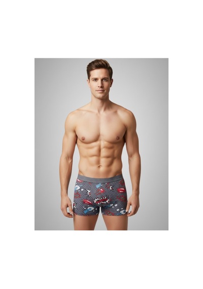 Harry Jons Erkek 5'li Desenli Renkli Pamuklu Premium Paket Boxer Desenli-4 Desenli-4