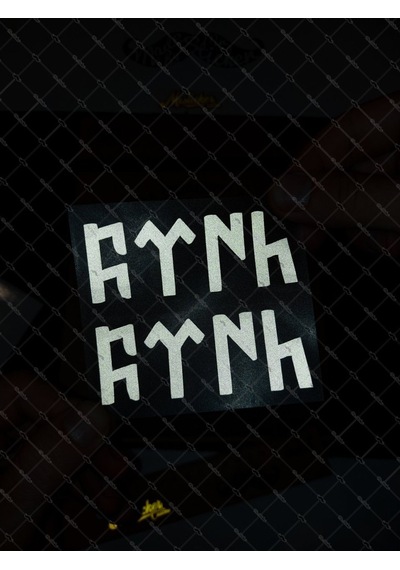 Bay Etiket Rfhlm70 Reflektif Gokturkce Turk Yazisi 2'Li Set
