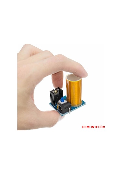 Demonte Mini Tesla Bobin Kit Modül Kablosuz Enerji İletimi Bd243 Dc 9 / 12v Temassız Elektrik Transf