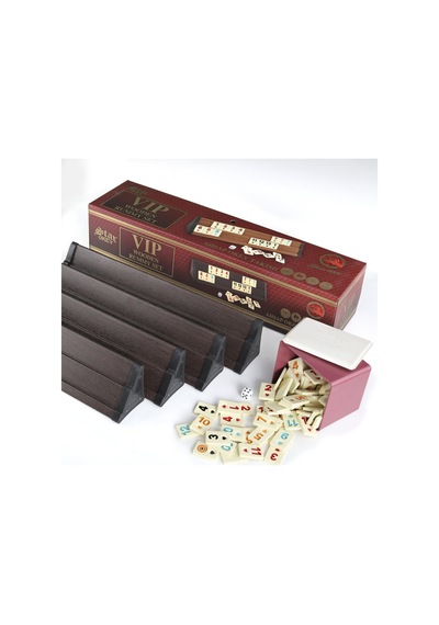 Vip Ahşap Okey Takımı Koyu Kahve