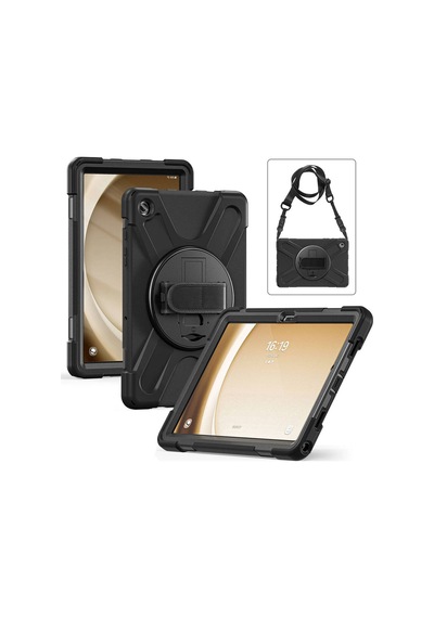 Galaxy Uyumlu  Tab A9 Plus Omsy Defender Tablet Silikon - Siyah Arka Kapak