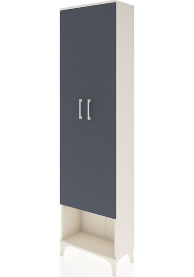 Arges Dolap 5 Raflı 2 Kapaklı 60x30x221 Aytaşı-antrasit Aytaşı