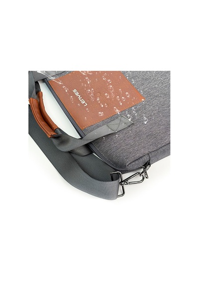 Lenyes Lb544 15-16 İnç Su Geçirmez Laptop Çantası Rambler Serisi Polyester Kumaş Gri