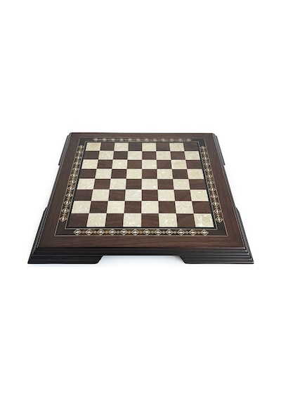 Flat Ayaklı Ahşap Satranç Tablası Küçük Ceviz 35x35cm