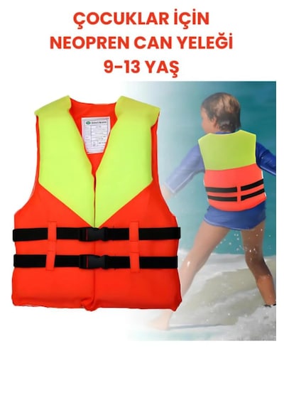 S Beden 4-8 Yaş Turuncu Çocuk Can Yeleği Neopren Sünger Yüzme Yeleği Çocuklar İçin Yüzdürme Yeleği
