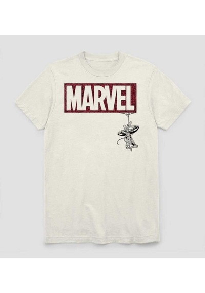 Noıssey Beyaz Marvel Baskılı Oversize Unisex Rahat Kalıp