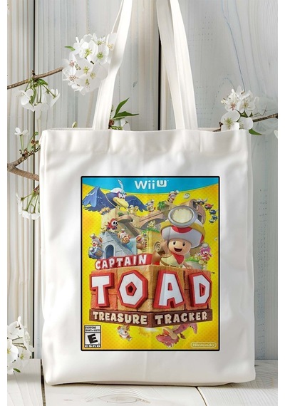 Art Hediye Captain Toad Oyun Baskılı Bez Çanta Omuz Çantası Kişiye Özel Model 2 Çok Renkli