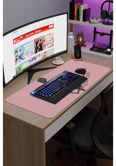 Bochi The Rock Anime V1 - 90x40 Xxl Gaming Kauçuk Kaymaz Taban Mouse Pad Fare Altlığı