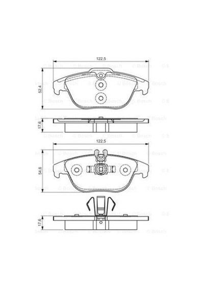 Mercedes Glk 204 Glk250 4-matic 2.0 2013-2015 Bosch Arka Balata