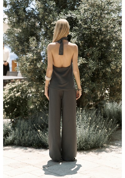 Mai Collection Mai Studios Co. Prasetsah Bağlamalı Antrasit Crop Pantolon Takım Antrasit Mai Collection Mai Studios Co. Prasetsah Bağlamalı Antrasit Crop Pantolon Takım Antrasit
