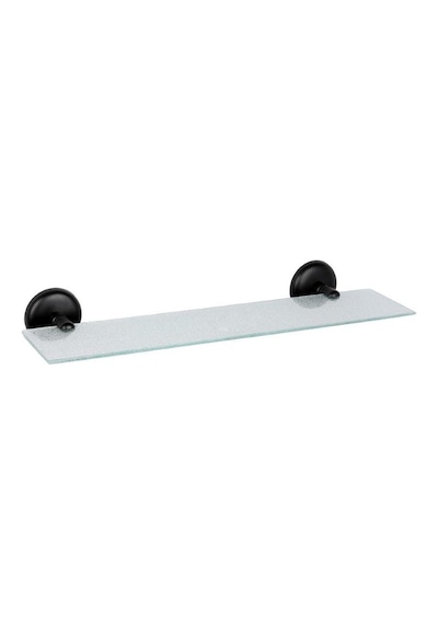 Banyo Tuvalet Ayna Etajer 40Cm Duvara Monte Siyah