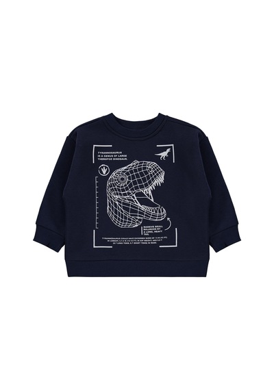 Civil Boys Cyber Trex Baskılı 2-5 Yaş Sweatshirt Km - Lacivert