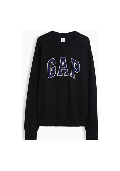 Gap V-ıntx Gap Athletıc Intarsıa Sweater Kazak 910050004 Siyah