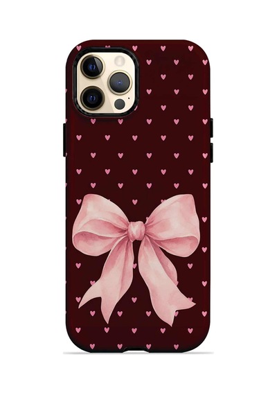 Velvoria Valestra Blush Heart Bow Apple iPhone Uyumlu 12 Pro Max Magsafe Koruma Kılıfı Valestra Magline - Blush Heart Bow
