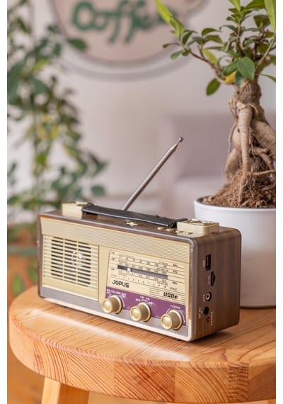 Jopus Nostaljik Görünümlü El Fenerli Radyolu Bluetooth Hoparlör Older
