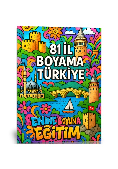 Herkes İçin 81 İl Boyama Kitap Seti 2 Kitap Her İlin En Meşhur Y