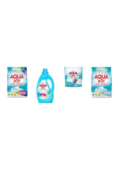 Aquabor Doğal Mineralli 4 Kg Renkliler + Sıvı Renkliler + Tablet + 4 Kg Beyaz 4 Lü Set 0.75 LT - 2.5 LT - 12 KG 85224820