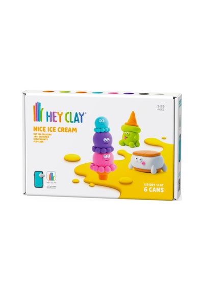 Hey Clay Yaratıcı Kil Seti - Flip Cone, Yeti Sandwich, Scoopanauts