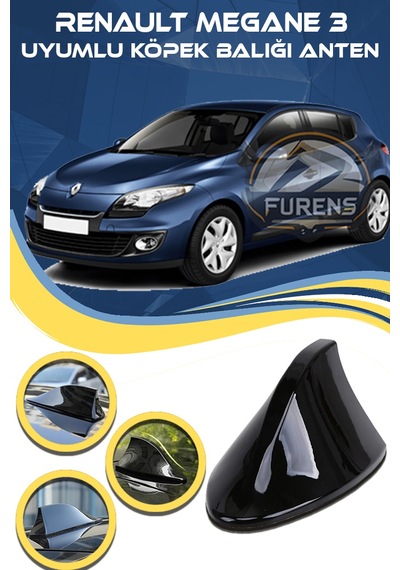 Renault Megane 3 Uyumlu Oto Balık Sırtı Anten Elektrikli Köpekbalığı Balina Tavan Anten
