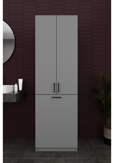 Modern Çamaşır Sepetli Çok Amaçlı Banyo Dolabı %100 Mdf Banyo Düzenleyici Dolap Bd06 Kül Gri Modern Çamaşır Sepetli Çok Amaçlı Banyo Dolabı %100 Mdf Banyo Düzenleyici Dolap Bd06 Kül Gri