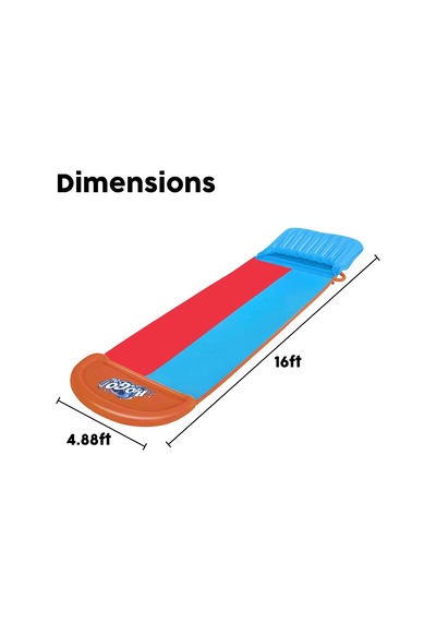 Bestway H2ogo Tsunami Splash Ramp Çift Kaydırak 488 Cm Çok Renkli