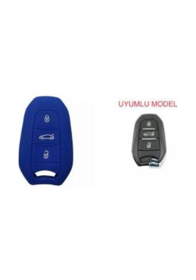 Peugeot 508 2008 3008 4008 5008 Silikon Anahtar Kılıf Sustasız