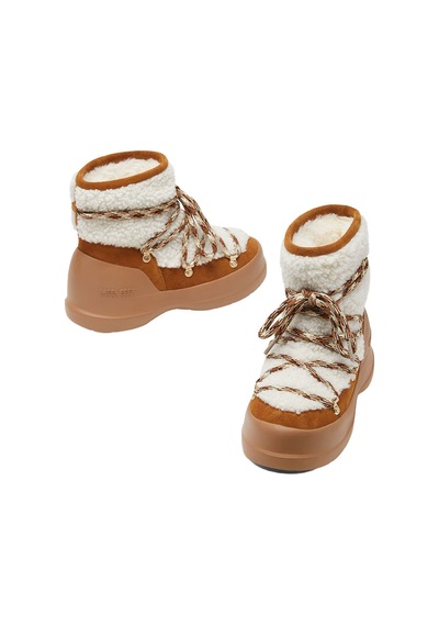 Ma03-whisky/off White Bot Kar Kadın 80d2480020-ma03 Moon Boot Luna Boot Shearling Whisky/off Wh Çok Renkli