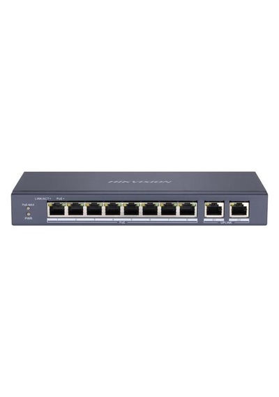 Hıkvısıon Ds-3e0310p-e/m 8 Port 10/100 + 2 Port Gıgabıt Uplınk 60w Poe Metal Kasa Swıtch Bzstwın