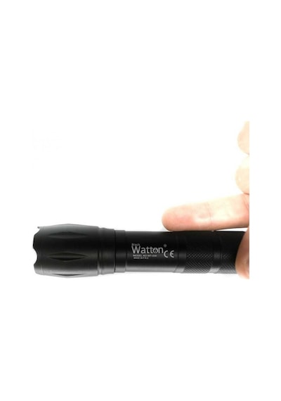 Powerbank Özellikli Uzun Menzilli El Feneri Watton Wt-039 Siyah