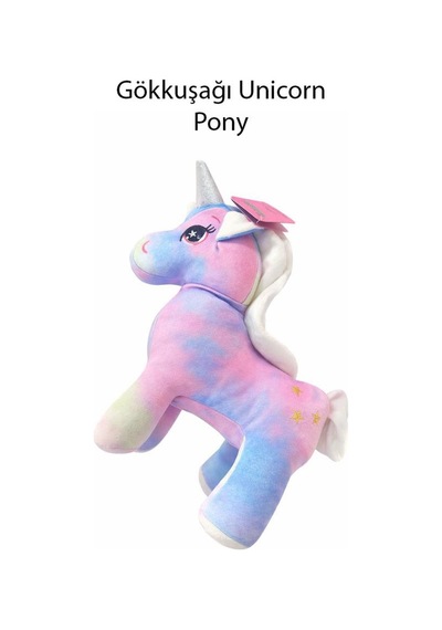 Sevimli Unikorn 30 Cm Peluş Oyuncak Pony Çok Renkli